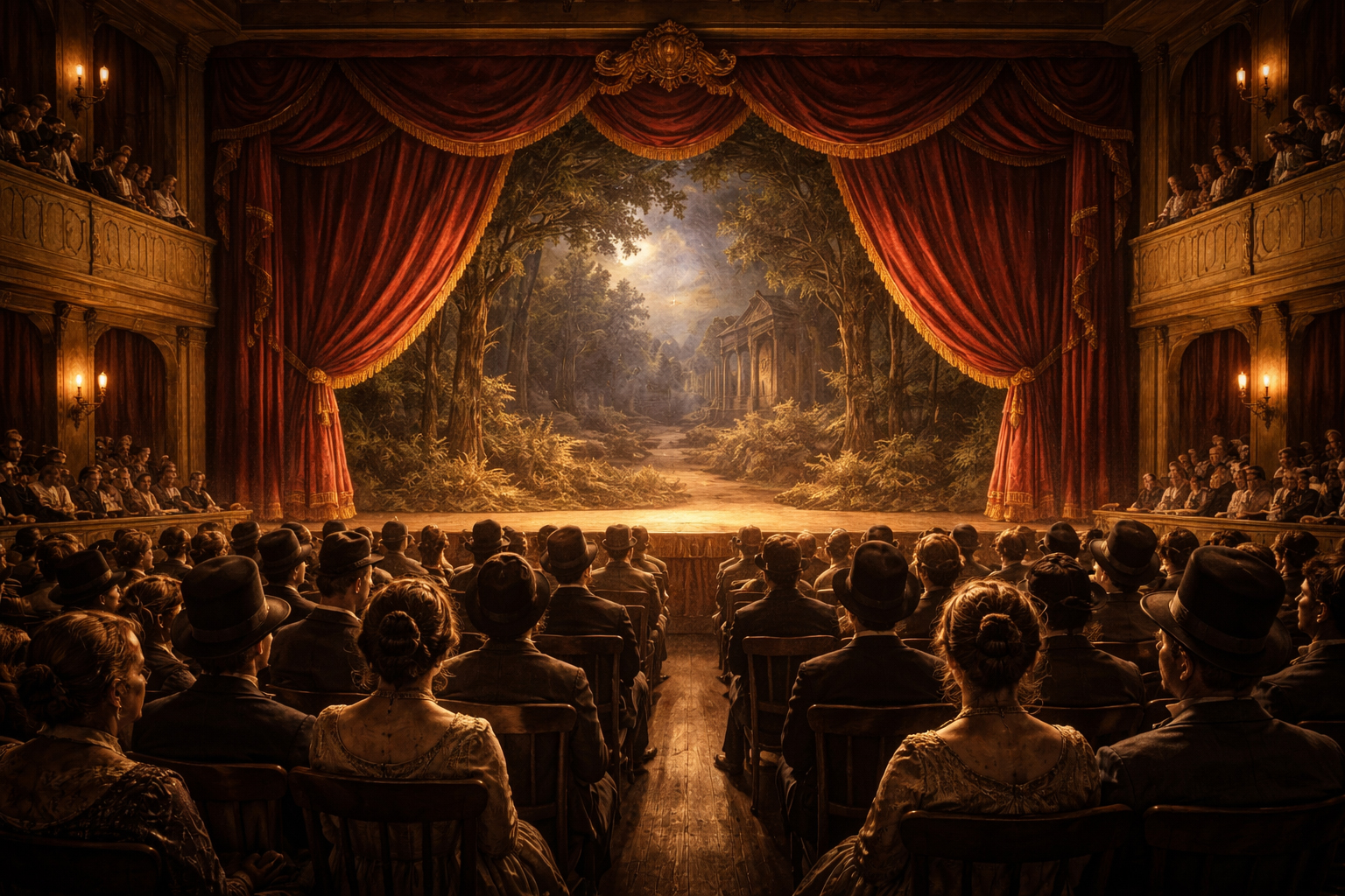 1858年の Connecticut の civic mood を思わせる scene。