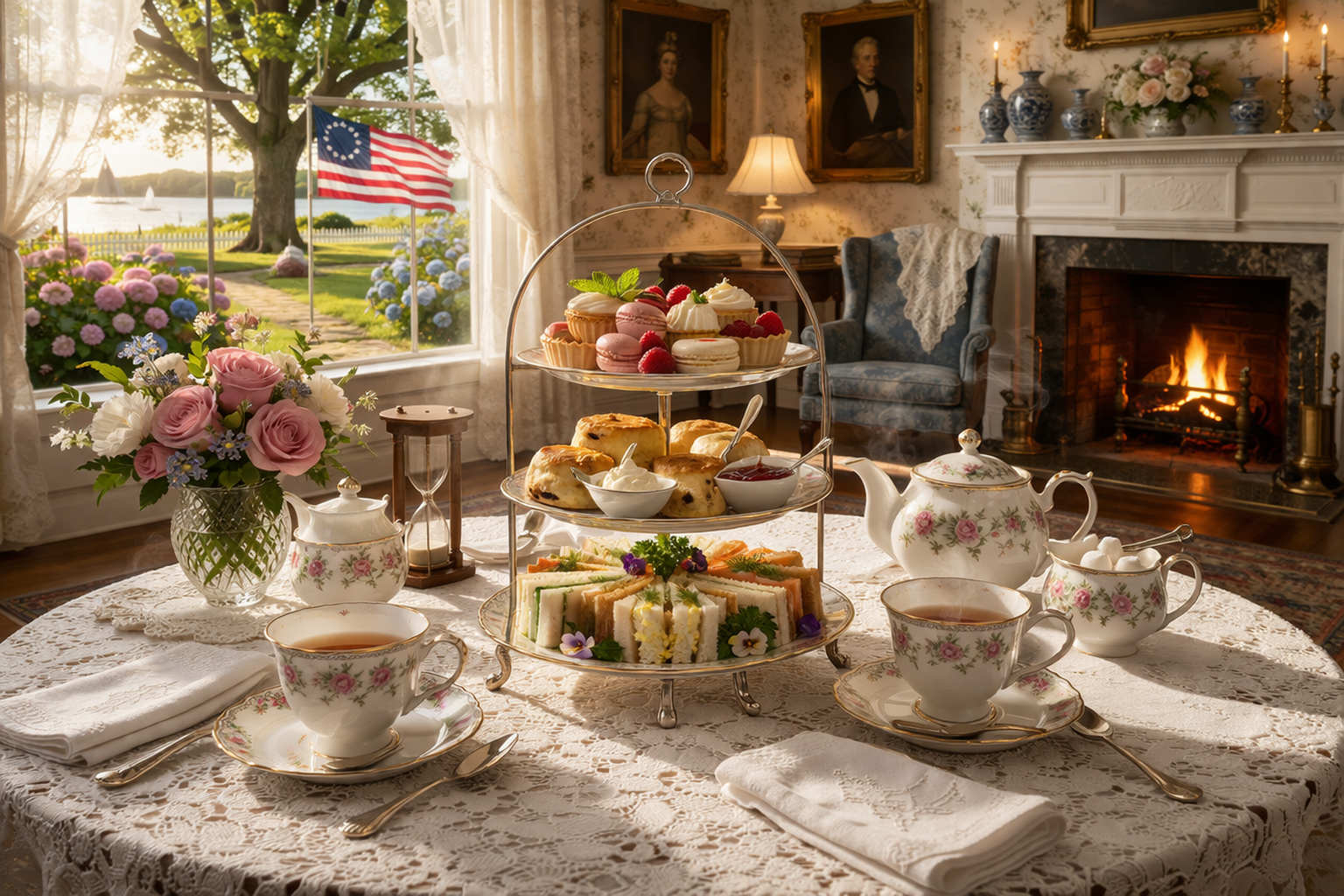 静けさと気品が漂う、コネチカットの落ち着いた室内。