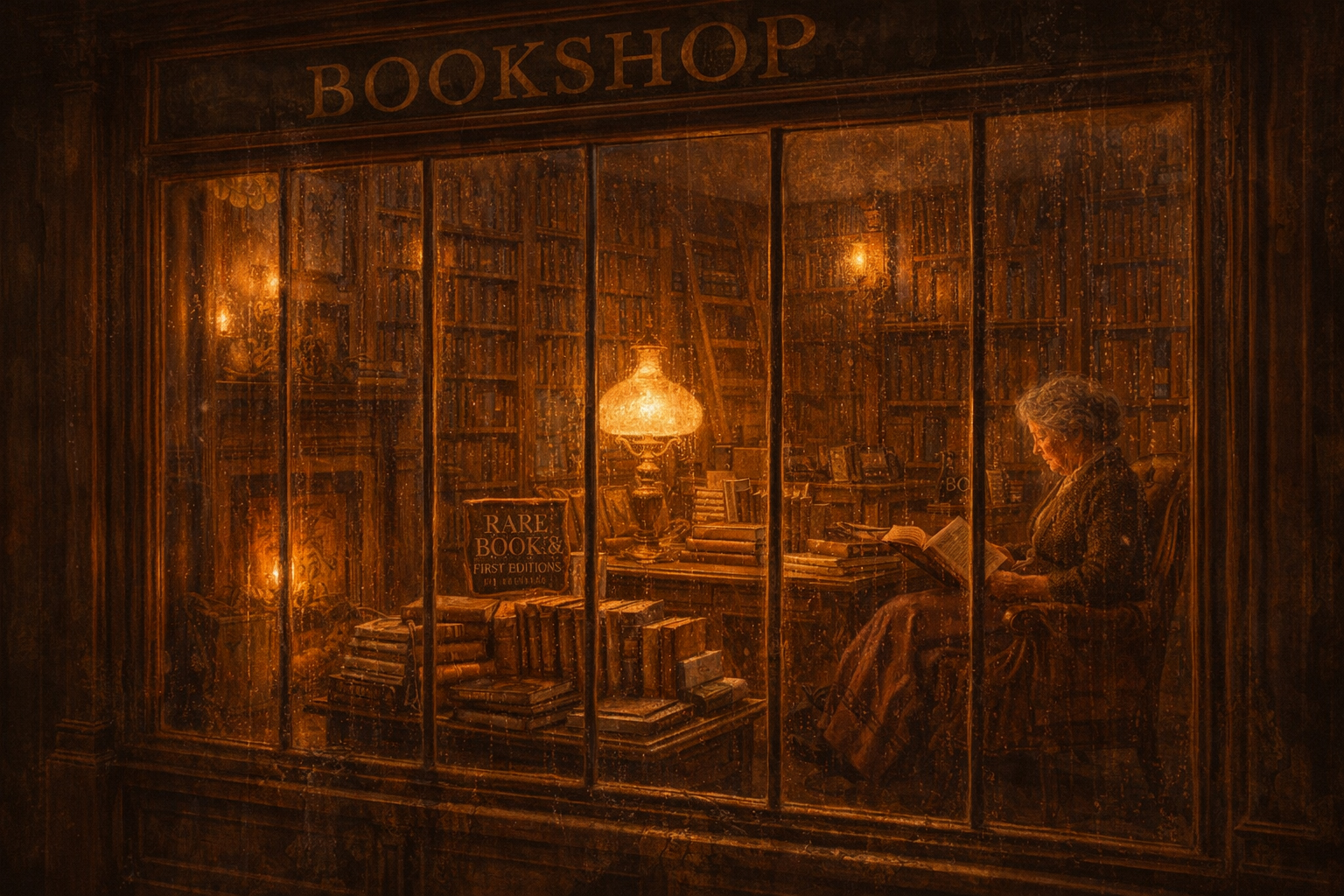 昔ながらの街の店先を思わせる風景。老舗の昼食に合う街の表情。