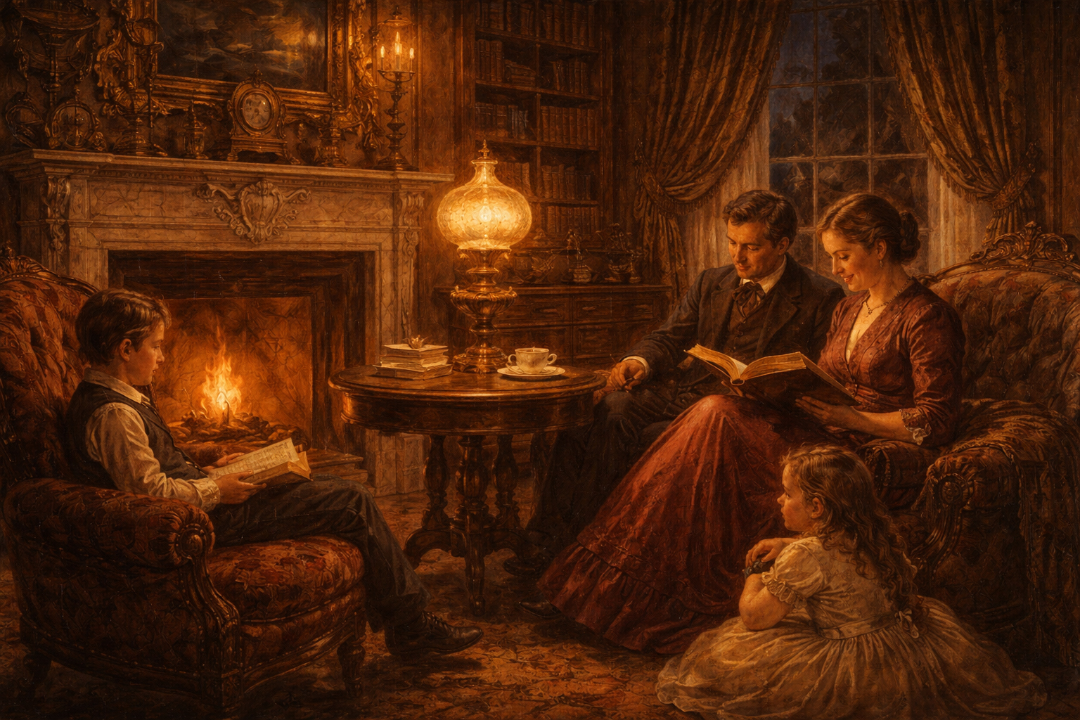 読書と滞在の気配を感じさせる落ち着いた室内。