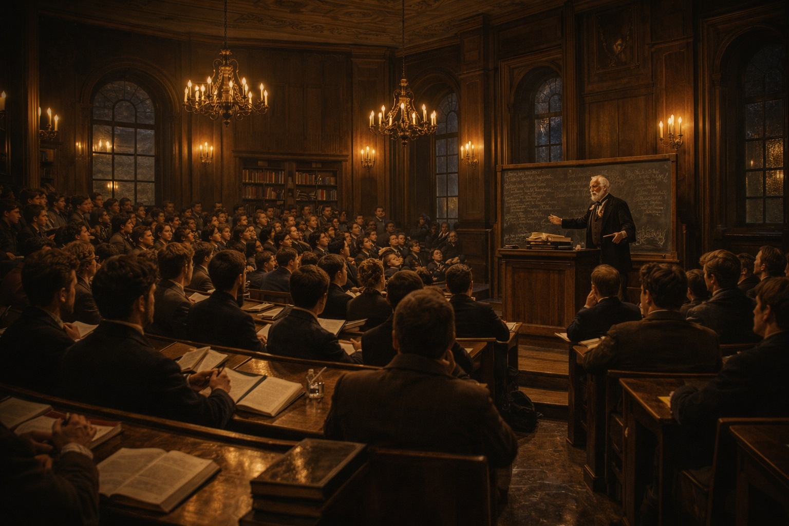 知的な学びの空間を思わせるイメージ。Peabody訪問の文脈に合う。