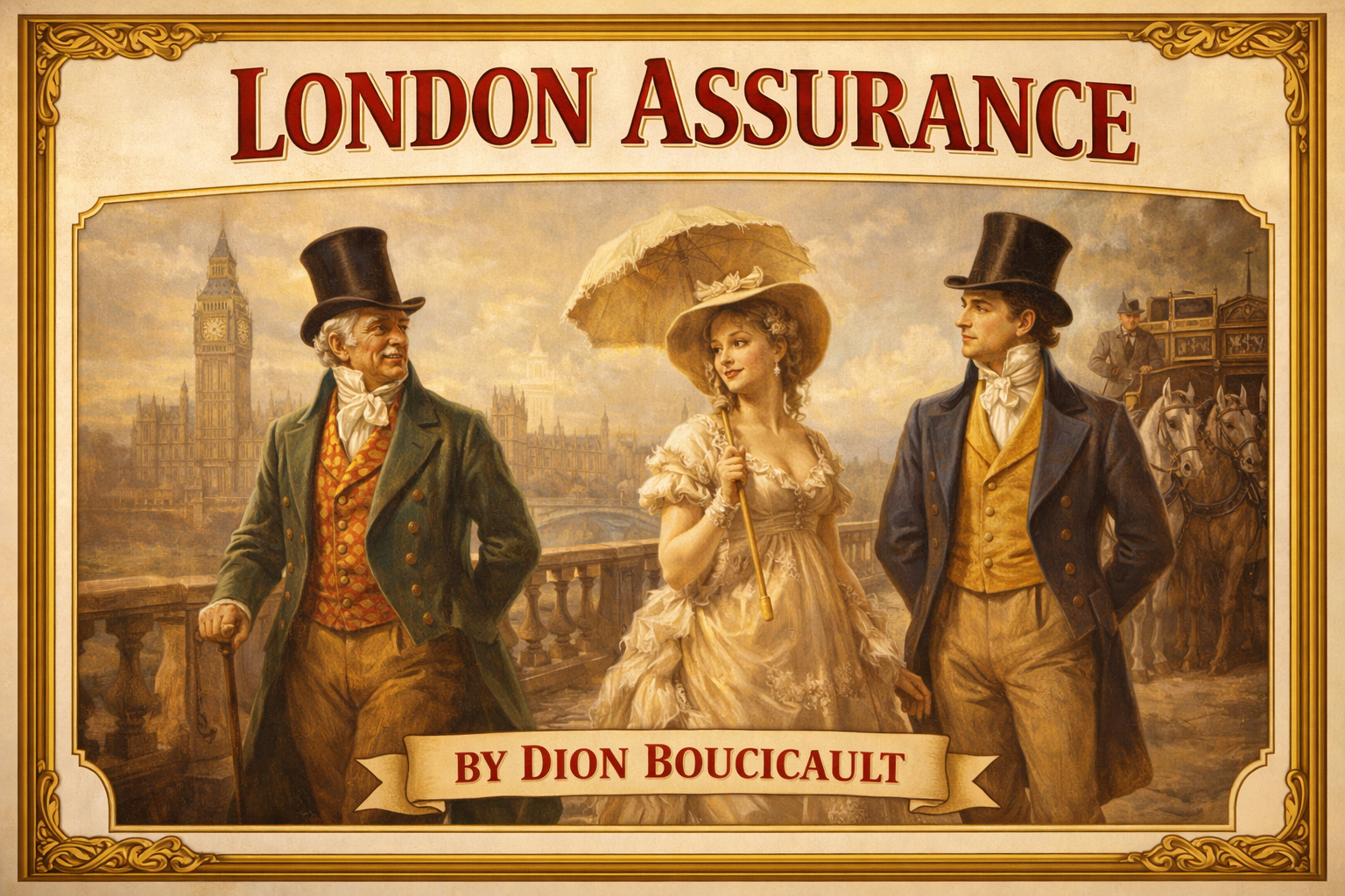 London Assurance の playbill イメージ。