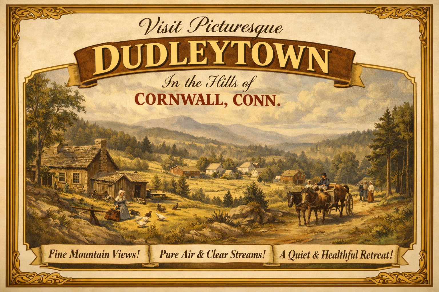 quiet な Connecticut の風景。