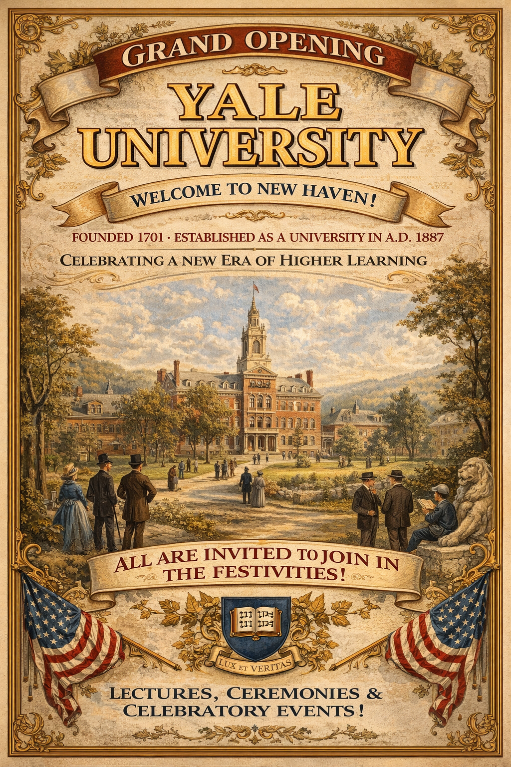 歴史と公共の時間が静かに息づくコネチカットの情景。